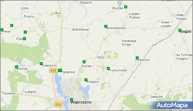 mapa Sitno gmina Ryńsk, Sitno gmina Ryńsk na mapie Targeo