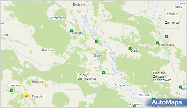 mapa Siwiki, Siwiki na mapie Targeo