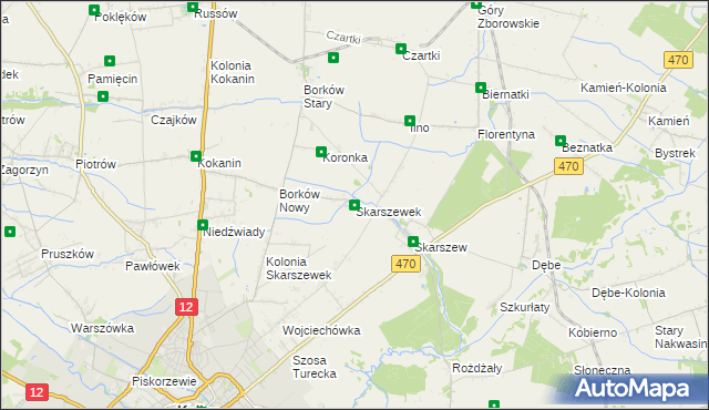mapa Skarszewek, Skarszewek na mapie Targeo