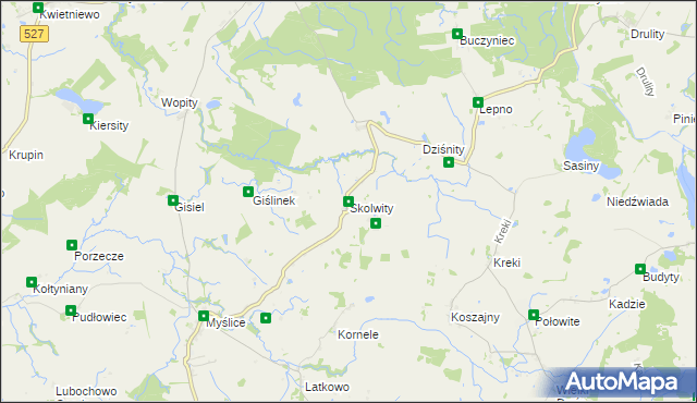 mapa Skolwity, Skolwity na mapie Targeo