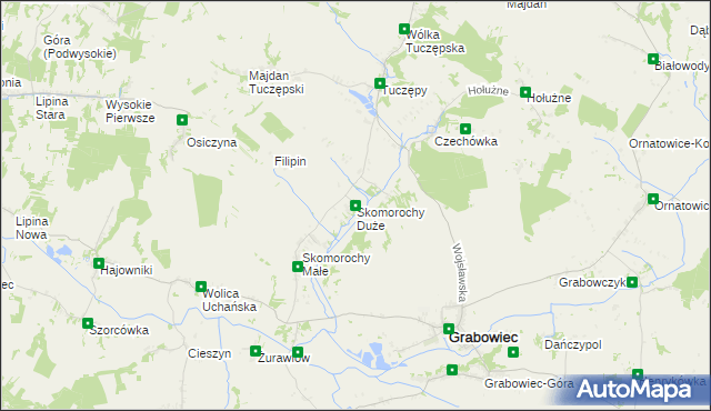 mapa Skomorochy Duże, Skomorochy Duże na mapie Targeo