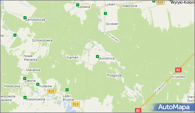 mapa Skorodnica, Skorodnica na mapie Targeo