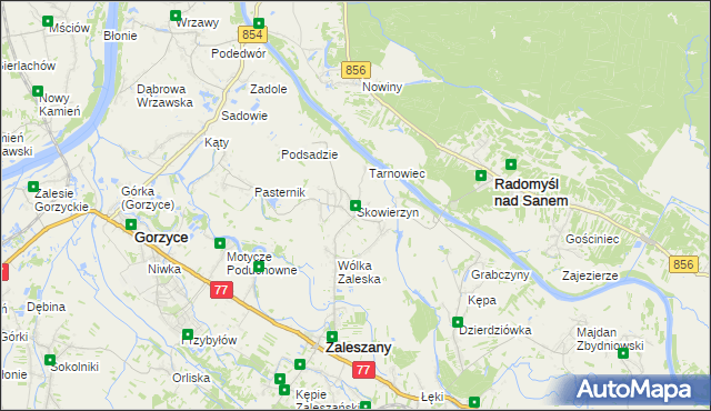 mapa Skowierzyn, Skowierzyn na mapie Targeo