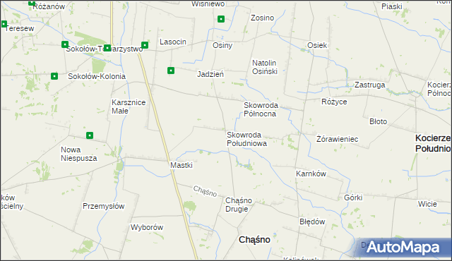 mapa Skowroda Południowa, Skowroda Południowa na mapie Targeo