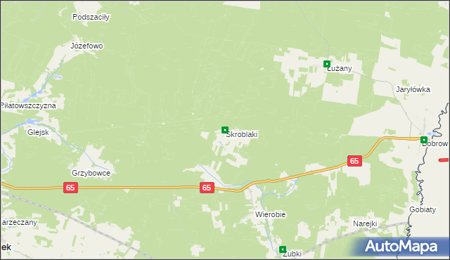 mapa Skroblaki, Skroblaki na mapie Targeo