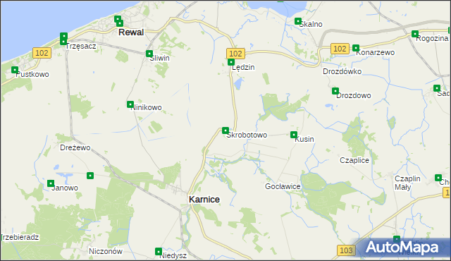 mapa Skrobotowo, Skrobotowo na mapie Targeo