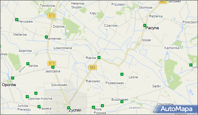 mapa Skrzeszewy, Skrzeszewy na mapie Targeo