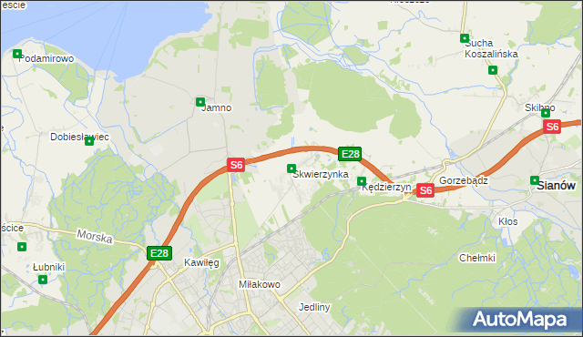 mapa Skwierzynka, Skwierzynka na mapie Targeo