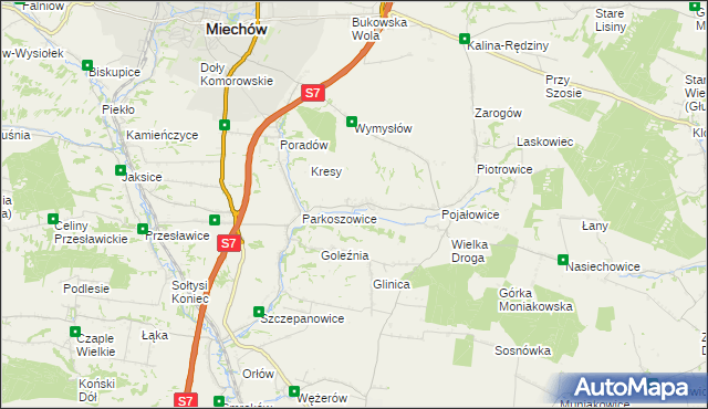 mapa Sławice Szlacheckie, Sławice Szlacheckie na mapie Targeo