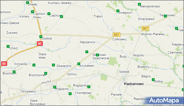 mapa Ślepkowo Szlacheckie, Ślepkowo Szlacheckie na mapie Targeo