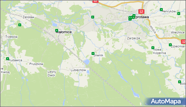 mapa Śliwnik, Śliwnik na mapie Targeo