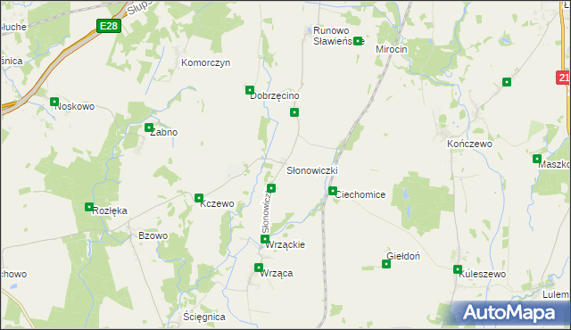 mapa Słonowiczki, Słonowiczki na mapie Targeo