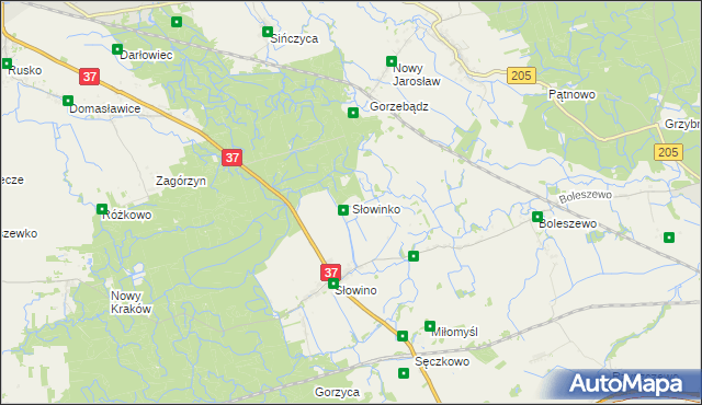 mapa Słowinko, Słowinko na mapie Targeo