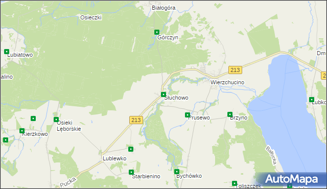 mapa Słuchowo, Słuchowo na mapie Targeo