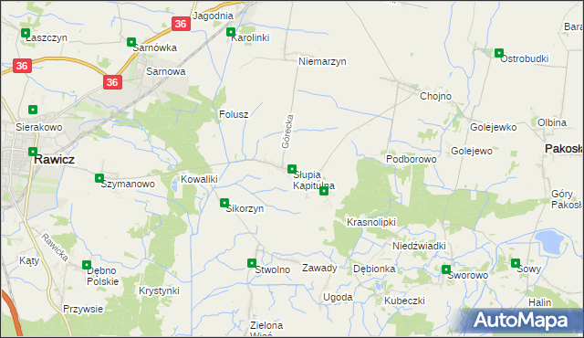 mapa Słupia Kapitulna, Słupia Kapitulna na mapie Targeo