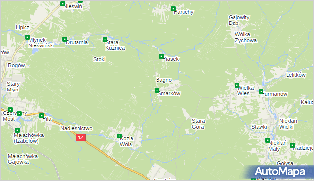 mapa Smarków, Smarków na mapie Targeo