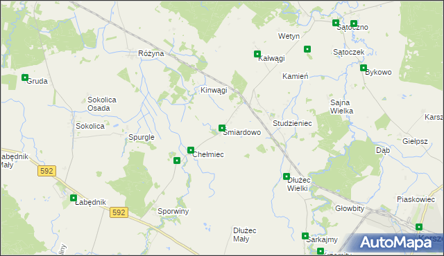 mapa Śmiardowo gmina Sępopol, Śmiardowo gmina Sępopol na mapie Targeo