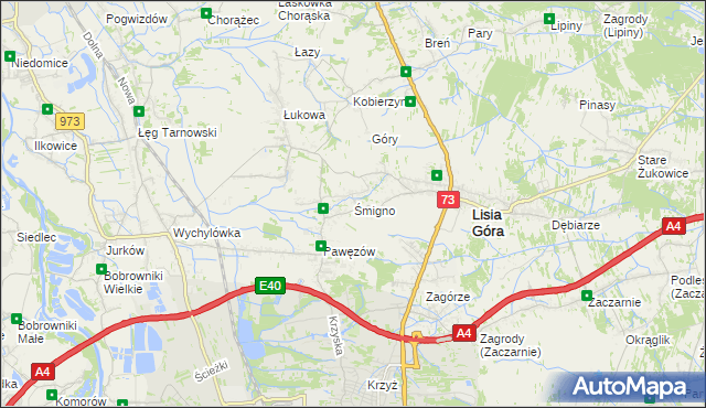 mapa Śmigno, Śmigno na mapie Targeo