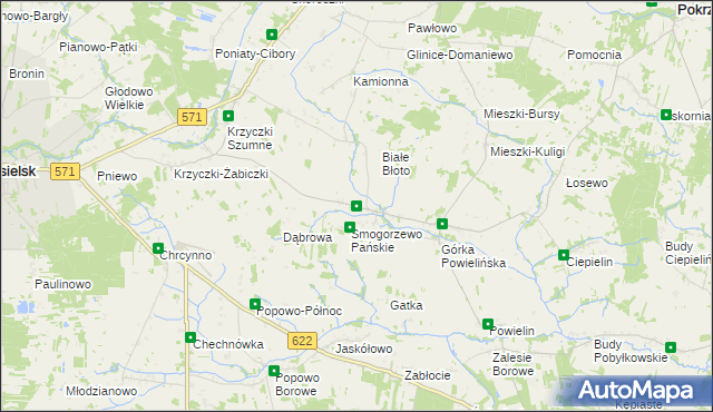 mapa Smogorzewo Włościańskie, Smogorzewo Włościańskie na mapie Targeo