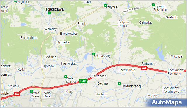 mapa Smolarzyny, Smolarzyny na mapie Targeo