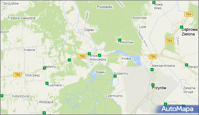 mapa Smyków gmina Przyrów, Smyków gmina Przyrów na mapie Targeo