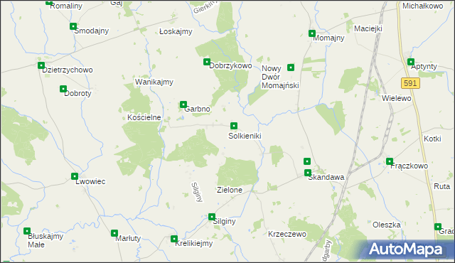 mapa Solkieniki, Solkieniki na mapie Targeo