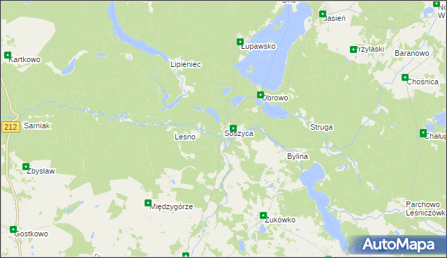 mapa Soszyca, Soszyca na mapie Targeo