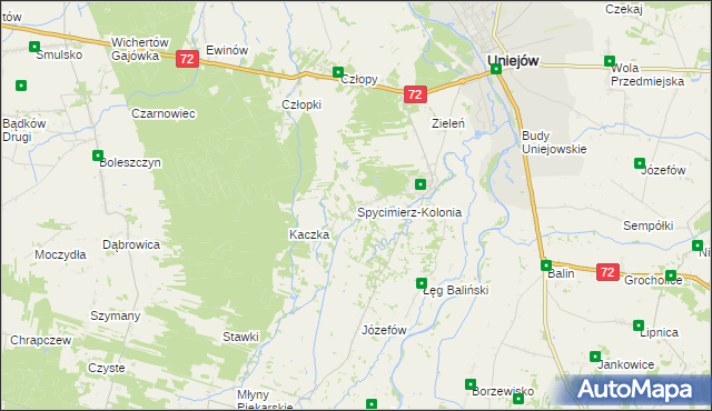 mapa Spycimierz-Kolonia, Spycimierz-Kolonia na mapie Targeo