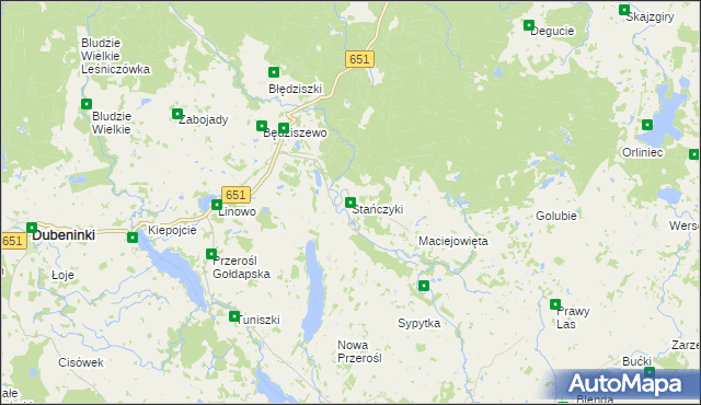 mapa Stańczyki, Stańczyki na mapie Targeo