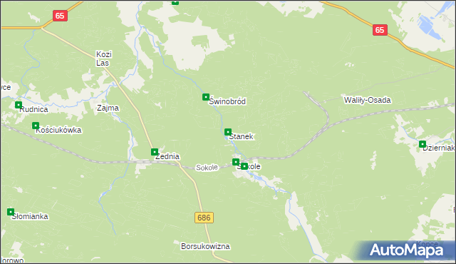 mapa Stanek, Stanek na mapie Targeo