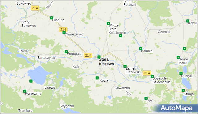 mapa Stara Kiszewa, Stara Kiszewa na mapie Targeo