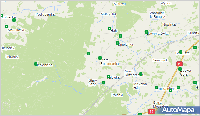 mapa Stara Rozedranka, Stara Rozedranka na mapie Targeo