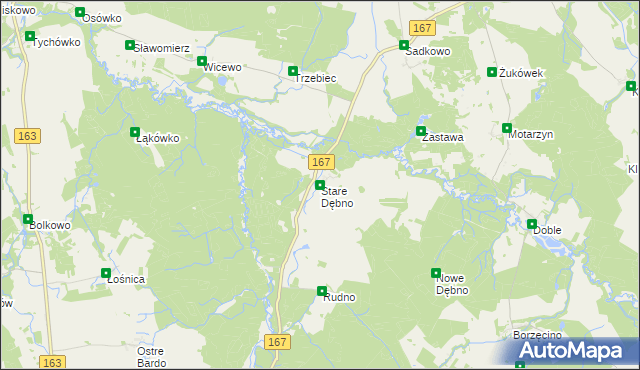 mapa Stare Dębno, Stare Dębno na mapie Targeo