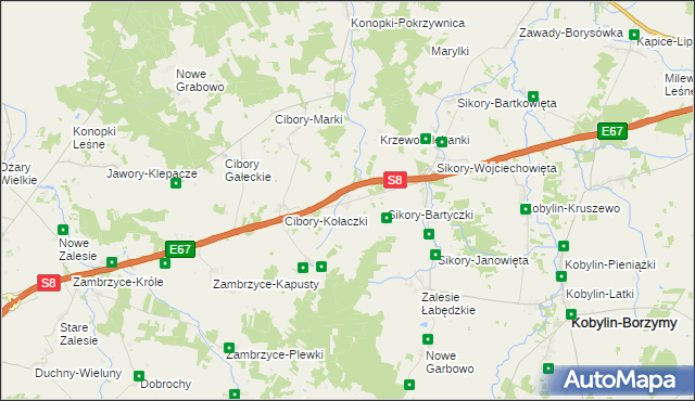 mapa Stare Krzewo, Stare Krzewo na mapie Targeo