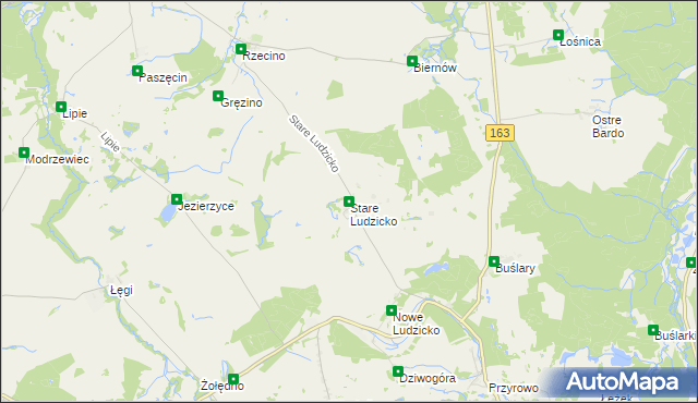 mapa Stare Ludzicko, Stare Ludzicko na mapie Targeo