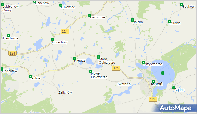 mapa Stare Objezierze, Stare Objezierze na mapie Targeo