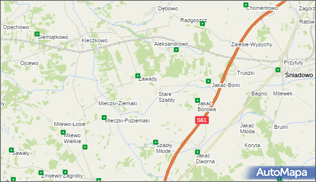 mapa Stare Szabły, Stare Szabły na mapie Targeo