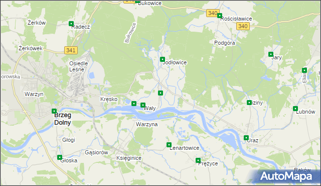 mapa Stary Dwór gmina Brzeg Dolny, Stary Dwór gmina Brzeg Dolny na mapie Targeo