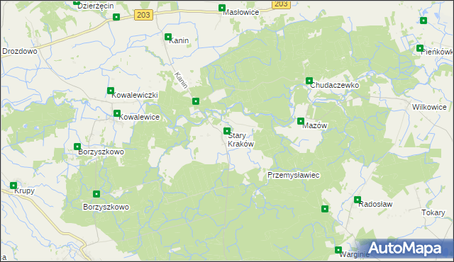 mapa Stary Kraków, Stary Kraków na mapie Targeo