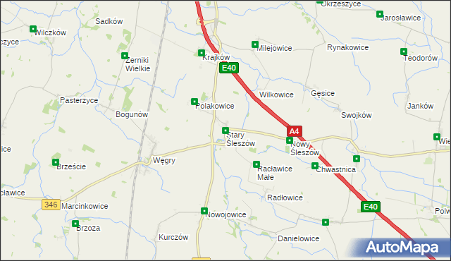 mapa Stary Śleszów, Stary Śleszów na mapie Targeo