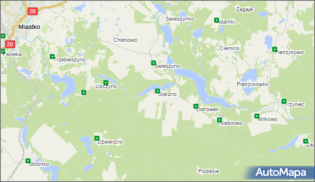 mapa Starzno, Starzno na mapie Targeo