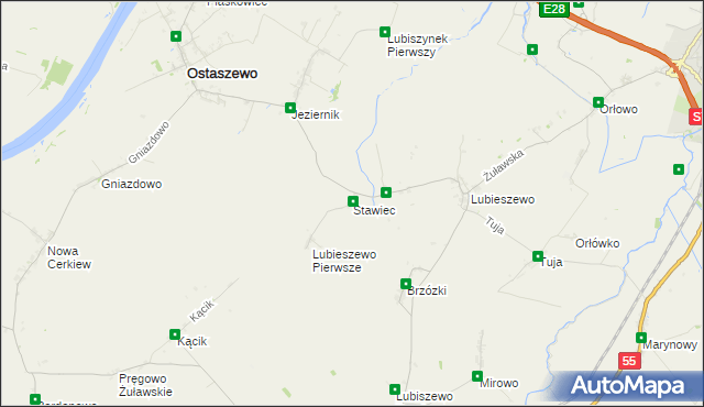 mapa Stawiec gmina Nowy Dwór Gdański, Stawiec gmina Nowy Dwór Gdański na mapie Targeo