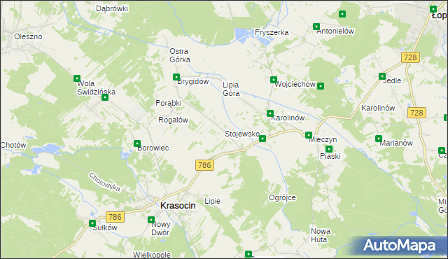 mapa Stojewsko, Stojewsko na mapie Targeo