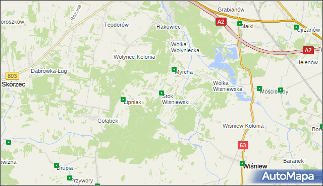 mapa Stok Wiśniewski, Stok Wiśniewski na mapie Targeo