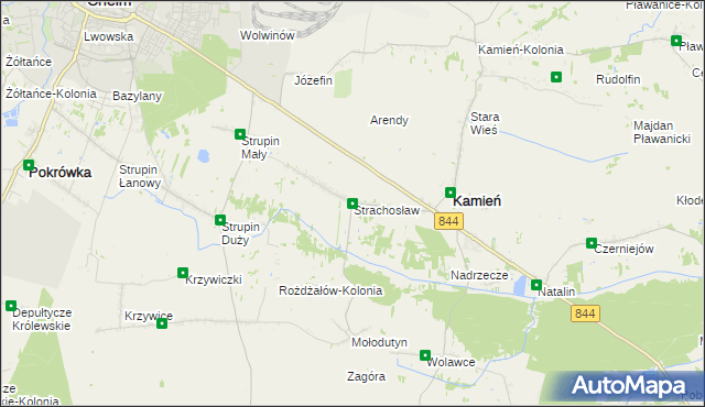 mapa Strachosław, Strachosław na mapie Targeo