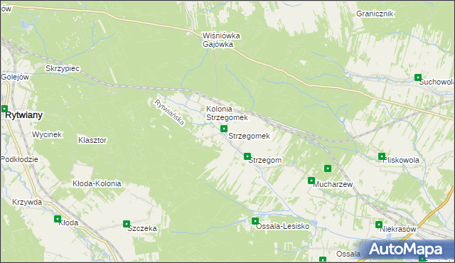 mapa Strzegomek, Strzegomek na mapie Targeo