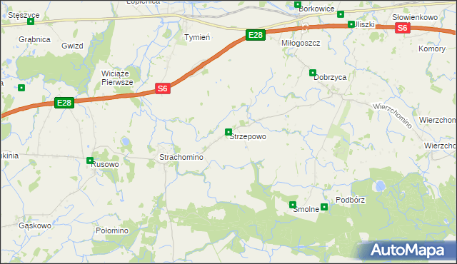 mapa Strzepowo, Strzepowo na mapie Targeo