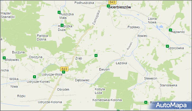 mapa Suchodębie gmina Skierbieszów, Suchodębie gmina Skierbieszów na mapie Targeo