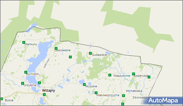 mapa Sudawskie, Sudawskie na mapie Targeo