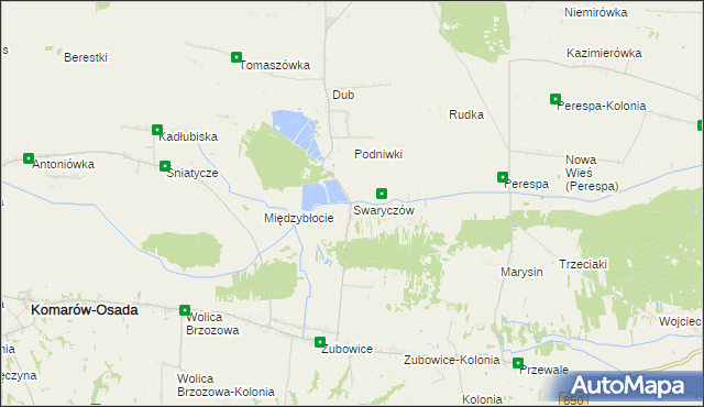 mapa Swaryczów, Swaryczów na mapie Targeo